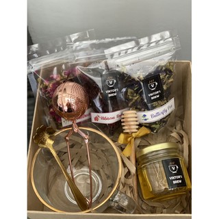 Tea Gift Set with box,ribbon and personalized gift tag
