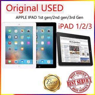 Ready Stock 100% Original Used Apple iPad 2/3 WIFI 16GB 32GB 64GB Black iPad 1 Free Charger