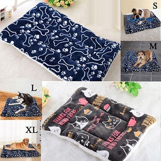 COD Winter Warm Pet Dog Puppy Cat Bed Cushion Mat Soft Coral Fleece Kennel Blanket