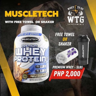 Muscletech Premium 100% Whey Protein 5lbs + Free Muscle Towel or shaker