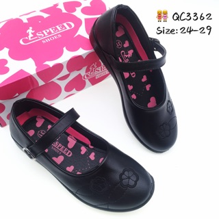 School shoes QC3362 black shoes kids shoes girls fashion (1)