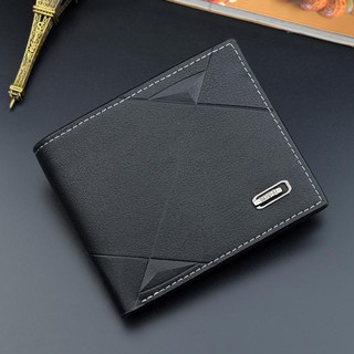 Men Business Leather Billfold Wallet Brand Luxury Short Slim Male Purses Money Credit Card Thin