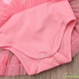 W✧✧Newborn Infant Baby Girls Tutu Romper Bodysuit Dress (7)
