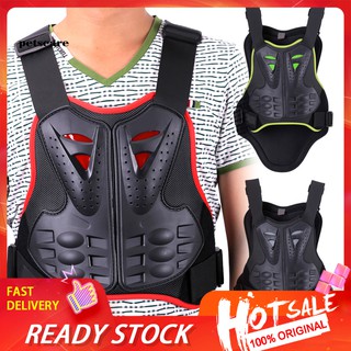 PTC_Unisex Motorcycle Motocross Racing Chest Vest Back Spine Protector Armor Gear