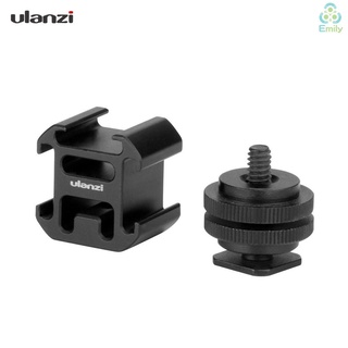 [*New!]Ulanzi PT-3S 3 Cold Shoe On-Camera Mount Adapter Extend Port for Pentax DSLR Cameras for Mi