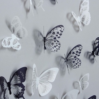 18pcs 3D Crystal Butterfly Wall Stickers Creative Butterflies with Diamond Home Decor Kids Room Decoration Art Wall Decals