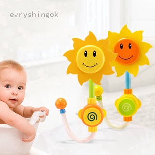 Evryshingok Zaozhuang Baby Bath Sunflower Spray Manual Water Shower Tub Faucet Bathroom Toys