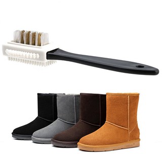 Chic 3-Sides Cleaning Brush For Suede Nubuck Shoes Boot Cleaner