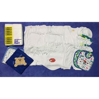 Newborn Starter Sets 53 pieces Made in Cotton with FREE 1 Changing Pad & 1 Baby Diaper Clamps