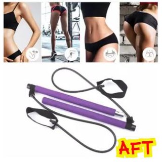 Yoga Pilates Bar Kit Portable Exercise Resistance Band Stick Muscle Toning Bar Home Fitness Gym