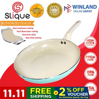 SLIQUE Ceramic Non Stick Fry Pan Premium Frying Pan Multi Layer Ceramic Coating Induction Base