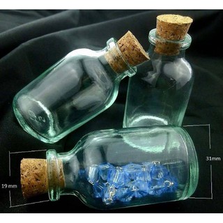 6PCS / pack mini thick bottle with cork for DIY souvenir