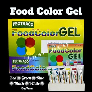 Peotraco Gel Color 25g (Black, Red, Blue, Green, White & Yellow)