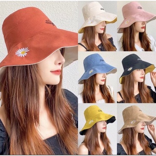 ✘✴◙ EMS fashion Daisy Summer Hat Women's Reversible Bucket Hat Beach Hat