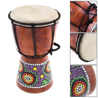 4 Inch Professional African Djembe Drum Wood Goat Skin