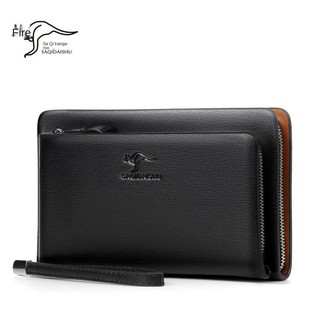 New style men s large-capacity clutch leather clutch bag long men s wallet light luxury casual busin