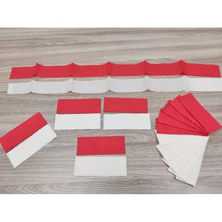 Crepe Paper / crepe Paper Cut Red And White HUT RI