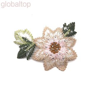Hand Sewing Flowers Beads DIY Embroidered Clothes Patches Applique Craft Costume Paste Accessories