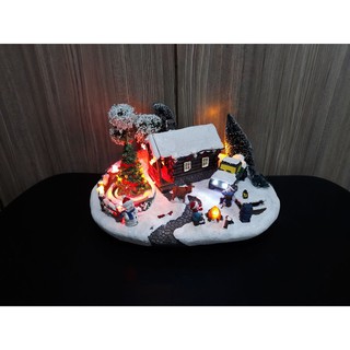 Christmas Bonfire Figurine with Lights