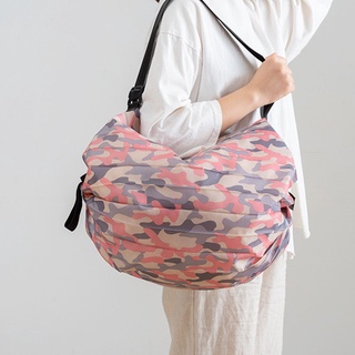 Foldable shopping bag nylon tote bag travel shoulder bag grocery bag large capacity tote bag reusabl