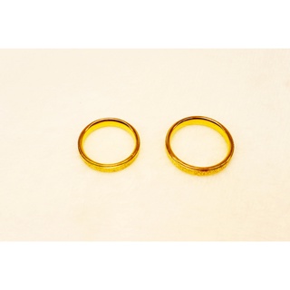 Couple ring stainless steel 18K Gold plated non tarnish hypo allergenic 1 pc. (2)