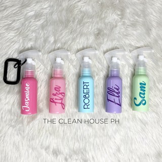 Personalized 50ml Spray Bottle with Keychain / Carabiner / Personalized Keychain Spray Bottle