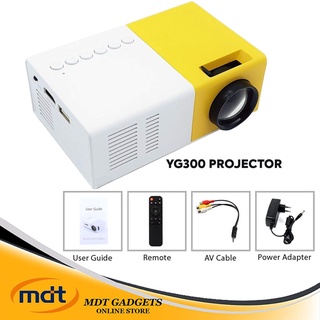 YG-300 600 Lumens Mini Portable Projector Yellow White