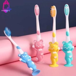 4pcs Children Soft-bristled Toothbrush Kids Cartoon Cute Bear Toothbrush For baby teeth Training