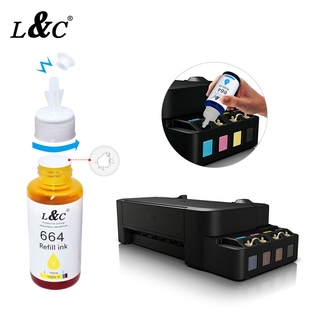 L&C Epson 664 Dye Ink T664 70ML Universal Printer Ink Compatible For Epson L Series Premium Refill (5)