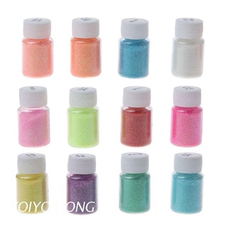 YOI 12 Colors Sweet Candy Color Suspended Glitter Powder Sequins Resin Pigment Epoxy Resin Mold Jewelry Making Arts Crafts