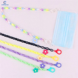 CR Face Mask Lanyard Convenient Safety Mask Rest Holder Resin Flower Hanging Chain Rope Mask Accessories