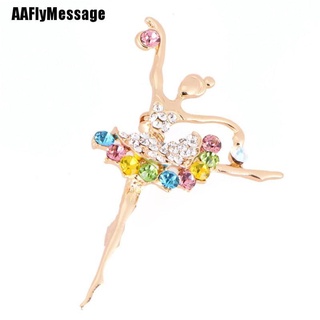 [AAFlyMessage] Dancing Ballet Girl Brooch Rhinestone Brooch Pin Jewelry Women Bouquet Accessory [AAFlyMessage]