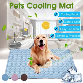 Dog Cooling Mat Pet Sleeping Pad Ice Silk Mat For Dogs Cats Blanket Breathable Bed Washable for Small Medium Large Dogs Pet Supplies