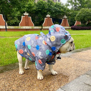 Dog Clothes Raincoat for Big Dogs Windbreaker French Bulldog Hoodie Waterproof Dog Clothing Jacket S