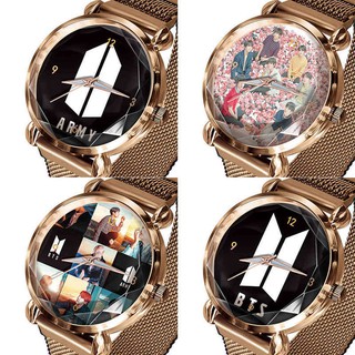 Fashion Bts Official Metal Watch Magnetic Buckle Quartz Watch For Man Woman YSWi