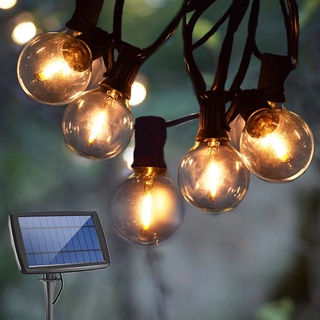 Solar Waterproof G40 LED String Light Outdoor Light USB Rechargeable Garden Christmas fairy lights