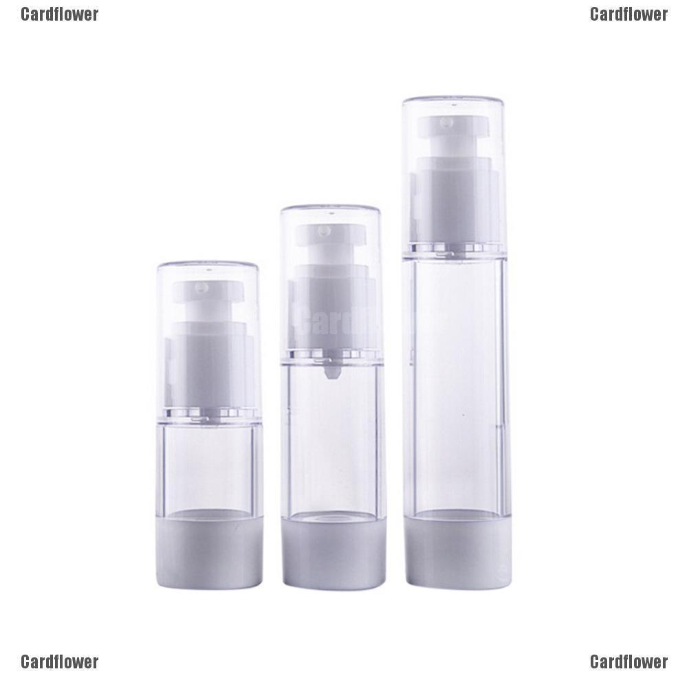 Plusflower Mini Airless Bottle Cosmetic 15ml 30ml Pump Cover Travel Skincare Empty NEW
