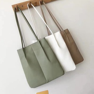 YZ Korean Leather Tote Simple Casual Shoulder Bag #2767-Shoulder yazi Bag (1)