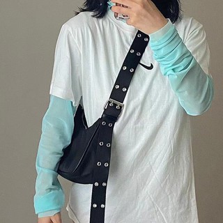 Ladies simple black handbag Korean design (6)