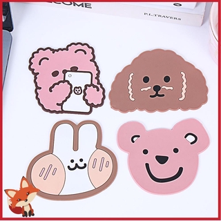 FAY Cute Non-slip Coasters Cartoon Cup Mats Animal Heat Insulation Mat New Insulation Waterproof Family Office Table Padding Placemat Bowl Pad