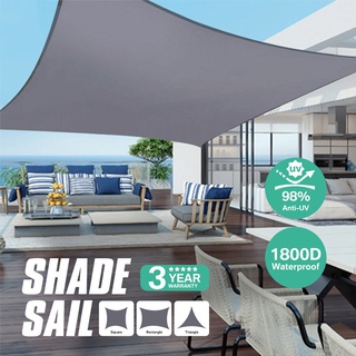 280GSM Grey Awnings Sunshade Sail Cloth Waterproof Oxford Garden Square/Triangle Sun Shade 98%UV pro
