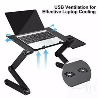 M-MAX Multi Functional Adjustable Laptop Cooler Foldable Table Desk Stand Notebook Cooling Fan (1)