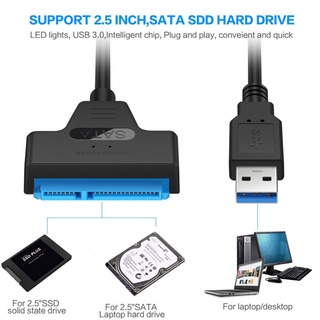 USB 3.0 To SATA III Adapter Cable with UASP SATA To USB Converter, Suitable for 2.5-inch Hard Drive Hard Drives and Solid State Drives SSD