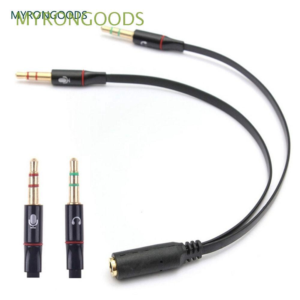 3.5mm Stereo 1 Female to 2 Male Audio Cable Earphone Micphone Splitter