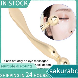 Sakurabc Zinc Alloy Face Mask Spoon Anti Wrinkle Eye Fatigue Relief Massage Stick Cream Import Scoop