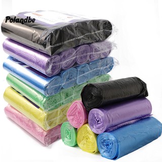 ●PO 5 Rolls 100Pcs Household Disposable Trash Pouch Kitchen Storage Garbage Bags