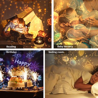 Night Light Projector for Music Box 360° Rotating Starry Sky Projector Light Gift for Movie Projection, Used In Children's Room, Living Room (8)