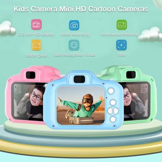 New in 2021HM NEW Kids Camera Mini Digital Cameras toy HD 1080 Video Recording educational toys