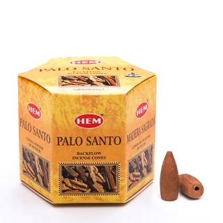 Hem Palo Santo Backflow Incense Cones From India (40pcs) With Free Cleansing Instructions