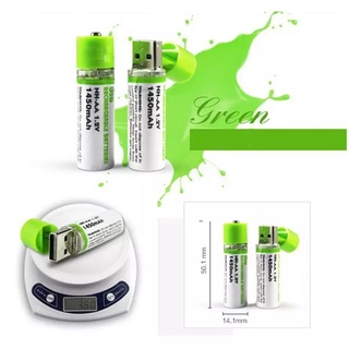 AA USB Rechargeable Batteries 1450mAh No Charger Needed wmne